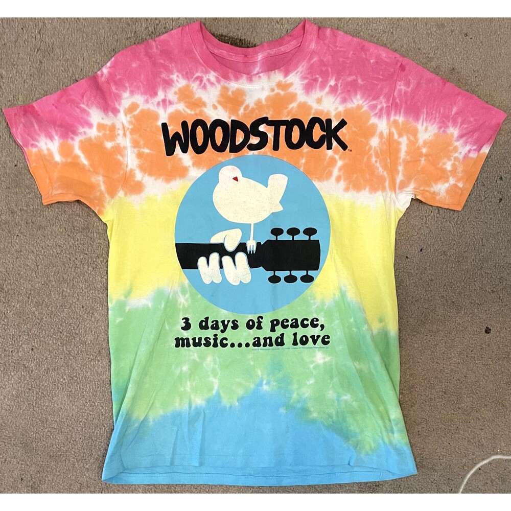 Vintage Tie-Dye Woodstock T-Shirt 2016 Size M